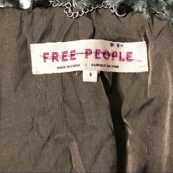 Free People Camilla Sequin Embellished Feather Jacket Guacamole $298 Sz Small - Picture 9 of 10